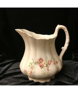 Antique Porcelain Small Pitcher Creamer Floral Pink Roses Victorian Ribb... - £18.72 GBP