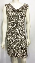 Kenneth Cole NY Petite PXS Brown Floral Sleeveless Dress Knee-Length - £29.46 GBP