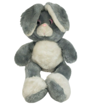 22&quot; Big Vintage Ims I M S Grey + White Bunny Rabbit Stuffed Animal Plush Toy - £44.94 GBP