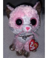 Ty Beanie Boos FIONA the Pink Cat 6&quot;H NWT - £7.72 GBP