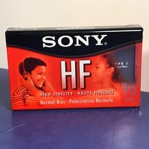 Sony Blank audio Cassette tape vtg HF high fidelity factory sealed nib 90 minute - £6.26 GBP