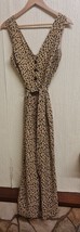 Warehouse Animal Print Tie Waist  Culotte Jumpsuit Size 10uk Express Shi... - £15.70 GBP