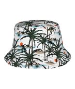 Tropical Print Bucket Hat, Black One Size, Unisex, Beach, Sun, Fishing, ... - $15.84