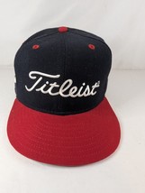 Vtg Titleist Golf Fitted 7 3/8 Hat Cap New Era 5950 Spell Out FJ Wool US... - $29.99