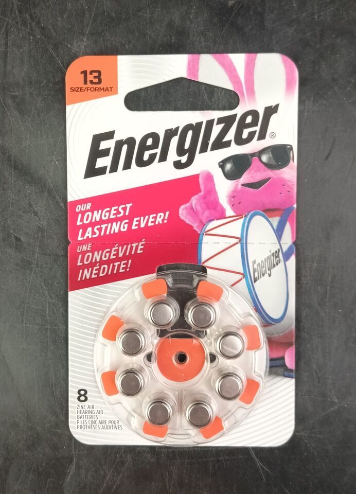 Energizer 8-Pack Size 13 AZ13DP, Made in USA Hearing Aid Batteries Free ... - $6.99