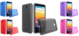 Tempered Glass + TPU Candy Skin Cover Case For Cricket Vision 3 DEMN5008 - $8.89+