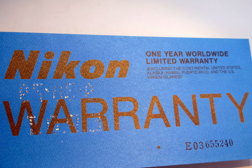 Nikon warranty card 1979 model FE Chrome vintage - $12.70