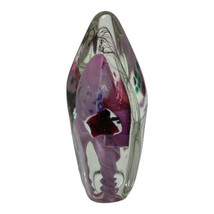 STERNO GLASSHOUSE WOA 9466 SIGNED OBELISK PAPERWEIGHT Abstract - $140.25