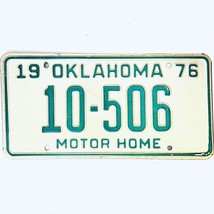 1976 United States Oklahoma Base Motor Home License Plate 10-506 - €11,20 EUR