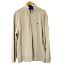 IZOD Advantage Performance Stretch Sweatshirt size XL Pullover 1/4 Zip L/S Beige - £21.13 GBP