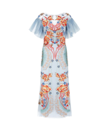 Temperley London Silk Embroidered Porcelain Sleeve Dress Size 10 New  - £1,186.66 GBP