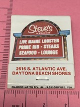 Vintage Matchbook Cover Steve’s Venice Seafood, Steaks Daytona Beach Shores gmg - £9.80 GBP