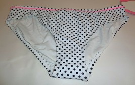 Coco Rave Size Medium CLASSIC White Black Polka Dot New Womens Bikini Bottom - £43.65 GBP