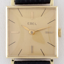 18k Oro Giallo EBEL Donna Mano-Avvolgimento Orologio W/Cinturino IN Pelle - £1,094.39 GBP