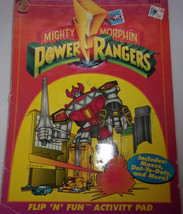 Honey Bear Books Mighty Power Rangers Flip N Fun Activity Pad 1994 Used - $6.83 CAD