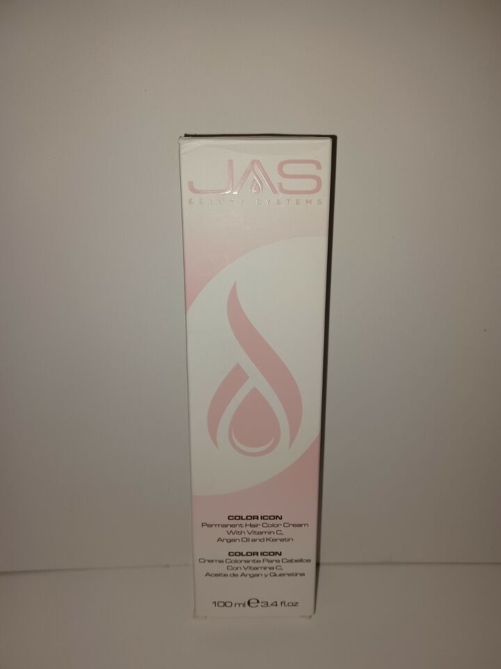 JAS Permanent Hair Color Cream with Argan Oil ~ 3.4 oz. ~ New Packing (Pink Box) - $10.00