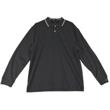 WEDGE Men&#39;s M Long Sleeve Performance Golf Sports Polo Shirt, Black - £12.37 GBP