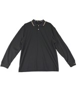 WEDGE Men&#39;s M Long Sleeve Performance Golf Sports Polo Shirt, Black - $21.17 CAD