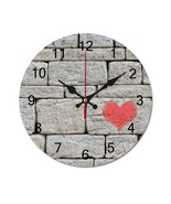 Mondxflaur Vintage Hearts Wall Clock Non-Ticking Sweep Movement for Livi... - $27.42 CAD+