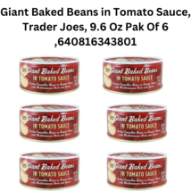 Giant Baked Beans in Tomato Sauce, Trader Joes, 9.6 Oz Pak Of 6 ,640816343801 - £14.85 GBP
