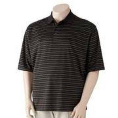Primary image for Mens Polo Golf Shirt Grand Slam Black Striped Motionflow Short Sleeve $55-size S
