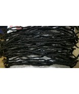 100% Human Hair handmade Dreadlocks 120 pieces stretch up to 18&#39;&#39; black - £569.19 GBP