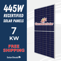 7kW Used Canadian Solar BiHiKu CS3W-445MB-AG 445W Bifacial 445 Watt Mono... - $3,200.00