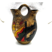 Vintage Wedding Vase Double Spout Mexican Native American Style - 5.5&quot; tall - €12,86 EUR