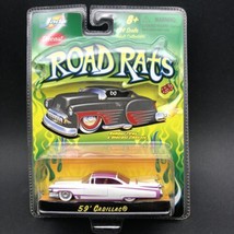 Jada Road Rats 1959 59 Cadillac Flat White Pink Diecast 1/64 Scale Pink Caddy - $20.31