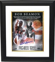 Bob Beamon signed Team USA Track &amp; Field 16X20 Photo Custom Framed 1968 ... - £105.50 GBP