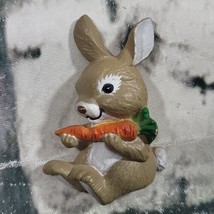 Vintage Gibson Greetings Bunny Rabbit Fridge Magnet 3D Figural Easter Spring - $9.89