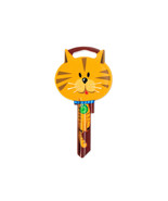 KW1 Fancy uncut House Key blank, Fun KITTY CAT design - FAST SHIPPING! - $4.90