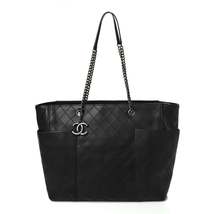 Lambskin Stitched Shopping Tote Black - £2,431.83 GBP