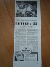 Vintage Phoenix Mutual Retire at 55 Print Magazine Advertisements 1937 - $3.99