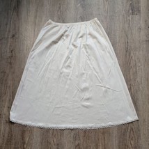 Vanity Fair Vintage Skirt Slip ~ Sz M ~ Beige ~ Below Knee ~ Elastic Waist - £17.97 GBP