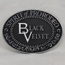 Vintage Belt Buckle 1979 Black Velvet Blended Canadian Whisky 80 Proof Pro-Rodeo - £35.25 GBP