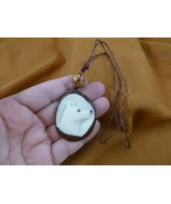 tne-wol-772b) white howling Wolf TAGUA NUT Necklace Carving Vegetable wi... - $30.77 CAD