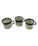 Wedgwood Blue Pacific Mug Coffee Lot 3 Pottery Blue Beige Cup - $39.55