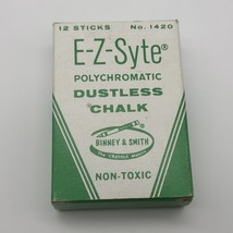 E-Z-Syte Polychromatic Dustless Chalk #1420 11 Sticks Binney &amp; Smith USA Vintage - £11.83 GBP