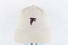 Vintage NFL Atlanta Falcons Football Spell Out Dad Hat Cap Gray Strapback - £26.86 GBP