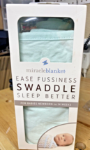 Miracle Blanket Teal White Swaddle-NEW - $19.79