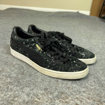 Puma Mens Shoe 11 Black Splatter Sneaker Suede Classic Low Everyday Street Logo - $29.98