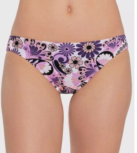 Salt Cove Swimsuit Hipster Bikini Bottoms Size Medium Purple Brown Paisl... - $15.84