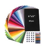 Calefow Felt Fabric Sheets Craft Kit 60PCS 6x8in Multicolor Sewing Modern - $19.02 CAD