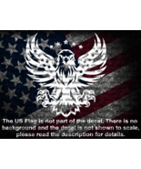 Patriotic Eagle With Spread Wings And Stars Vinyl Decal USA America - $124.38 MXN+