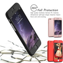 Ultra Thin Slim Hard Case Cover For Apple iPhone 6 6S 7 / Plus + Tempered Glass - £6.37 GBP