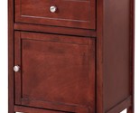 Glory Furniture Cherry 1 Drawer 1 Door Nightstand. - $188.95
