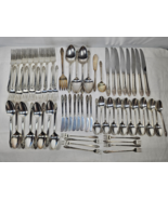 Vintage Oneida Evening Star Stainless Silverware Flatware Lot 71 Piece S... - $2,854.52 MXN