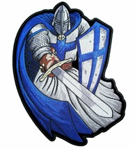 KNIGHT WARRIOR TEMPLAR EMBROIDERED  PATCH LARGE 8.8&quot; x 12&quot; BACK BIKER PATCH - $38.22