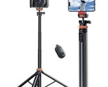 Metal Cell Phone Tripod, 67&quot; Tall Tripod For Iphone With 360 Adjustable,... - $55.99